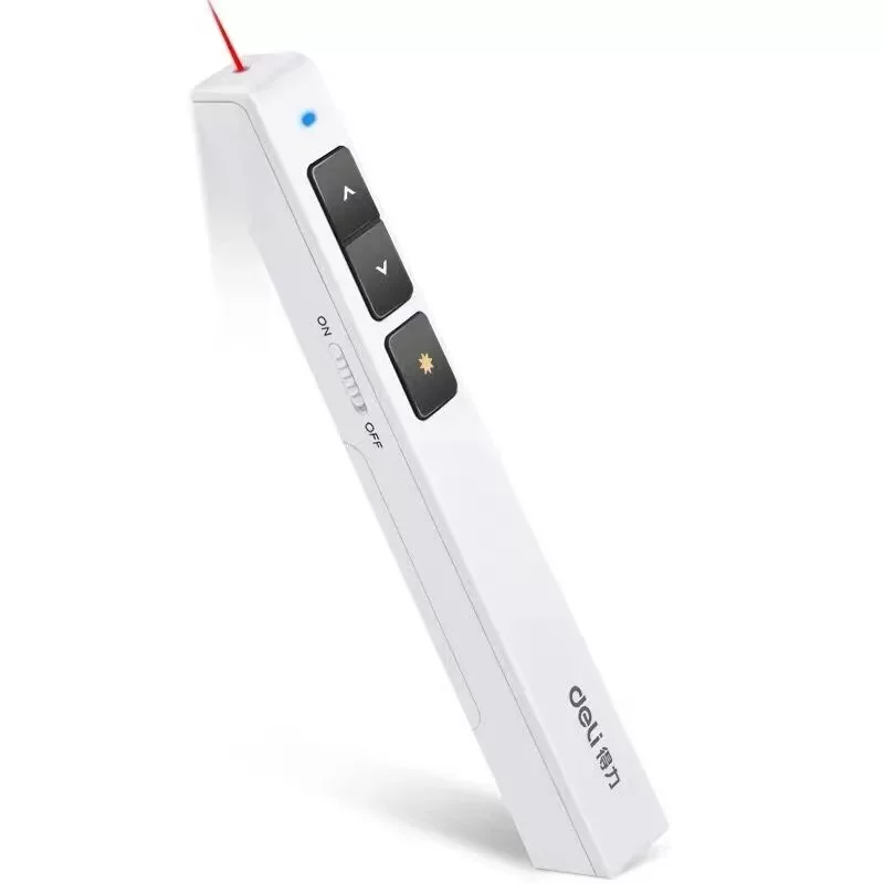 Deli 2802 Page-turning pen, Business teaching laser pen, demonstration remote control pen, PPT projection pen