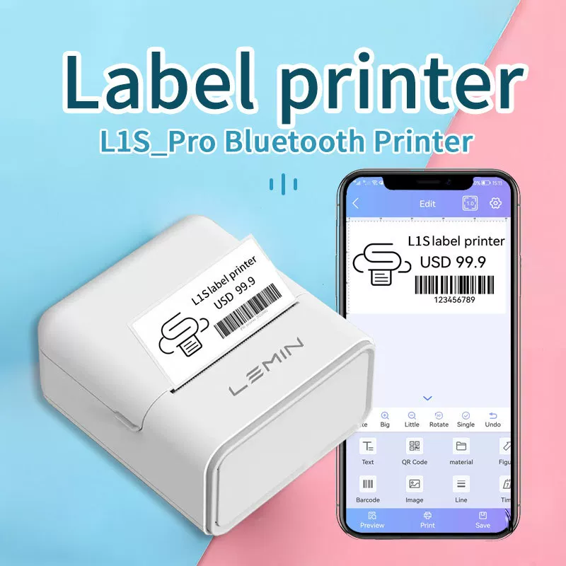LeMinyun L1S Home handheld portable Bluetooth label printer Mini Amazon