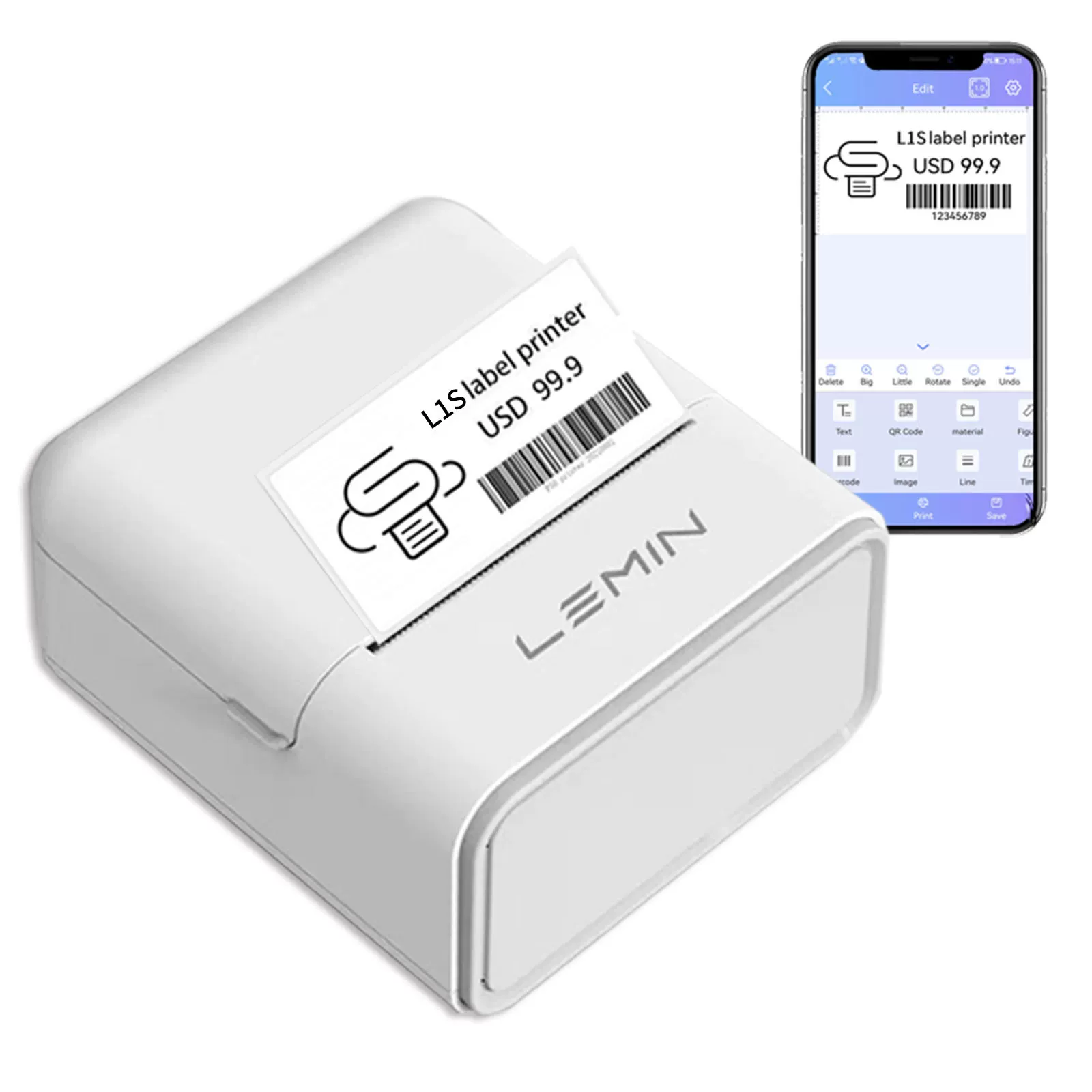 LeMinyun L1S Home handheld portable Bluetooth label printer Mini Amazon