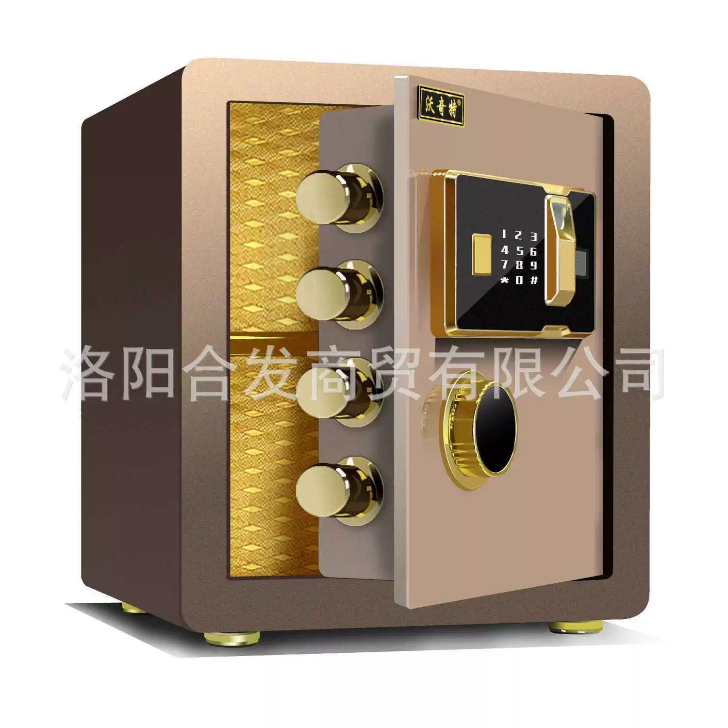 Woqite Safe, large all-steel household wall-mounted fingerprint electronic password safe, office anti-theft safety deposit box