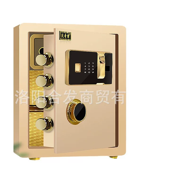 Woqite Safe, large all-steel household wall-mounted fingerprint electronic password safe, office anti-theft safety deposit box