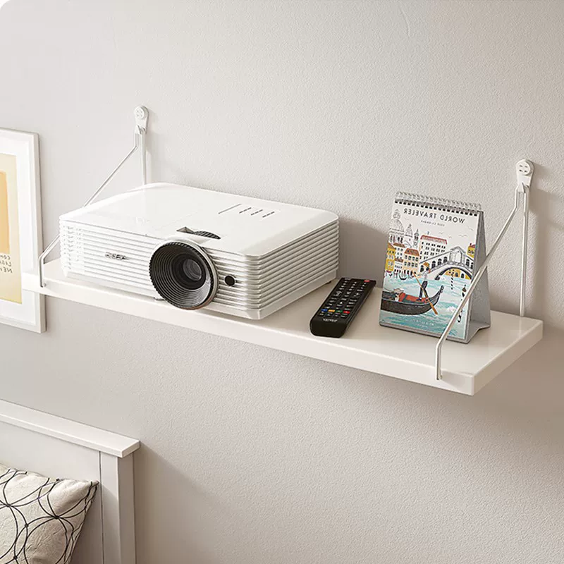 Projector storage rack, wall-mounted bracket, non-drilling tray, hanging pan-tilt, home bedside wall storage rack