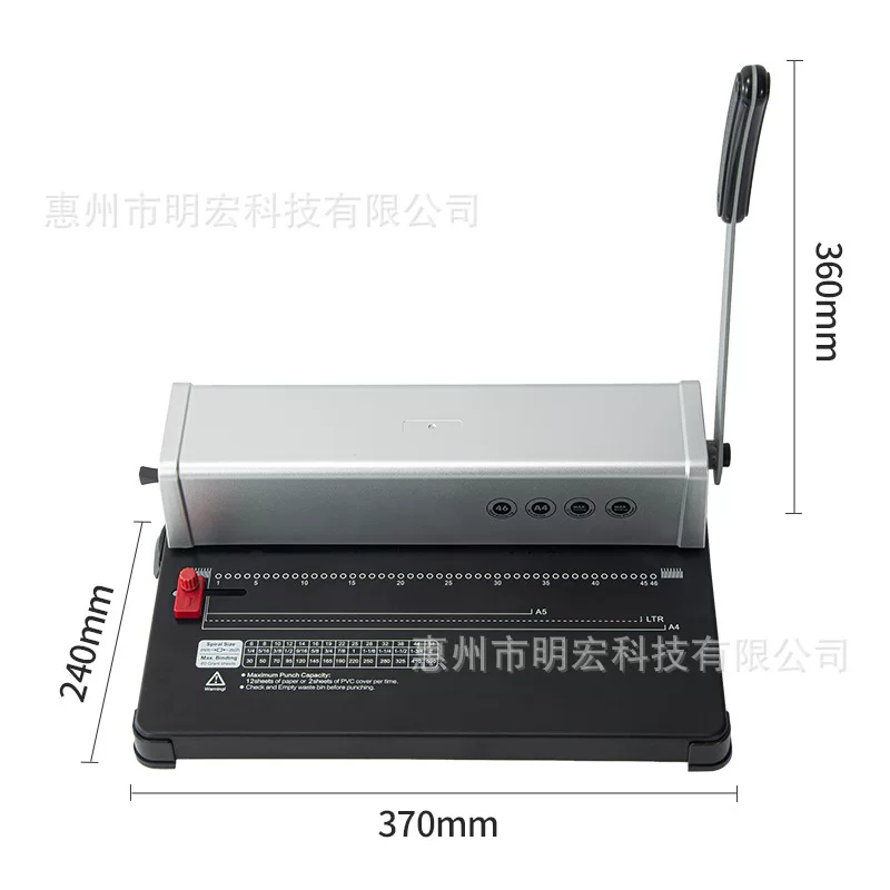 Single-coil snake ring binding punching machine 4:1 spiral ring 4mm round hole small punching machine 46 holes A4