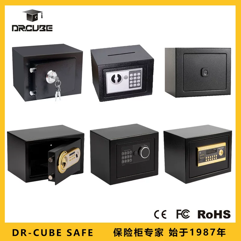 Cross-border export safe series mini mechanical lock anti-theft hotel, office and household savings safe