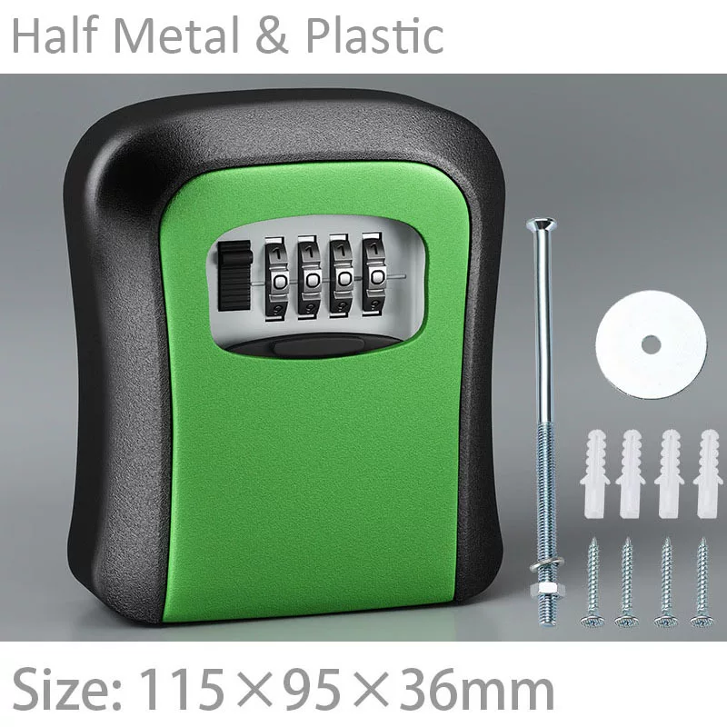 Home decoration key box password wall-mounted household door peephole non-drilling key box, temporary key box for construction site