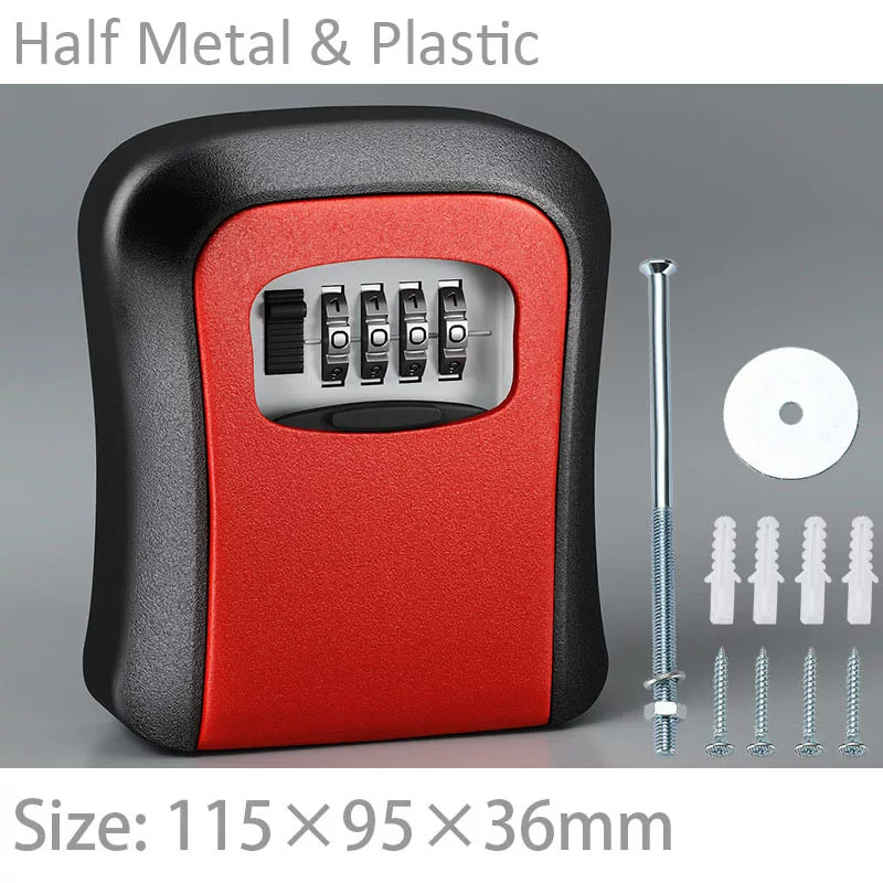 Home decoration key box password wall-mounted household door peephole non-drilling key box, temporary key box for construction site