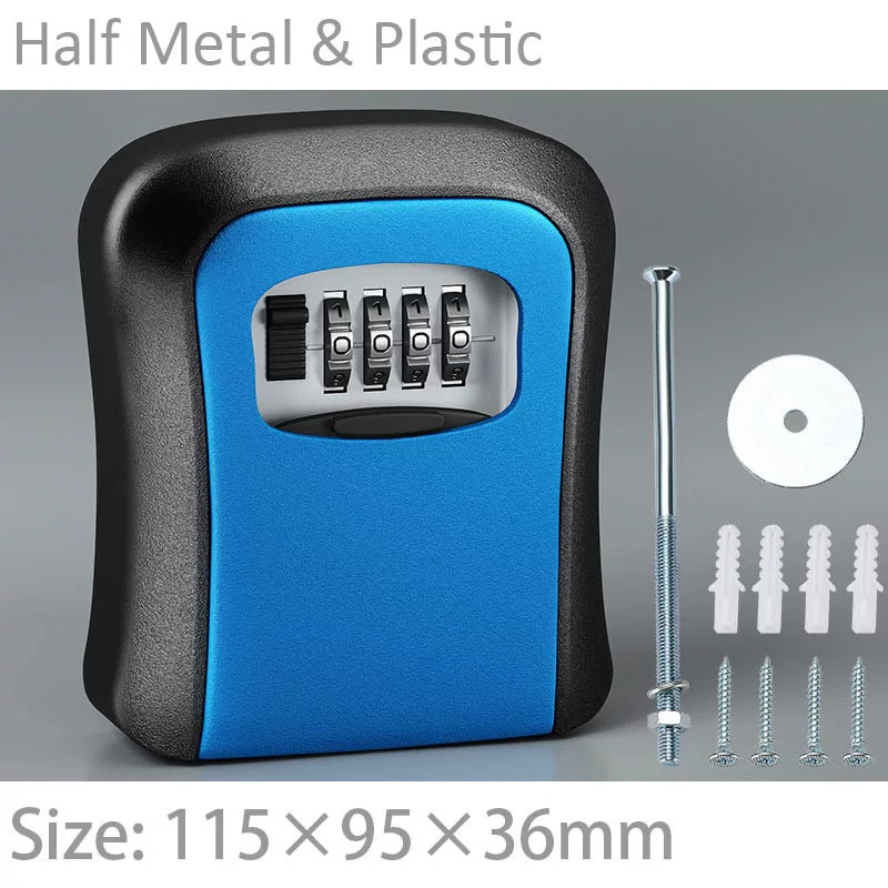Home decoration key box password wall-mounted household door peephole non-drilling key box, temporary key box for construction site