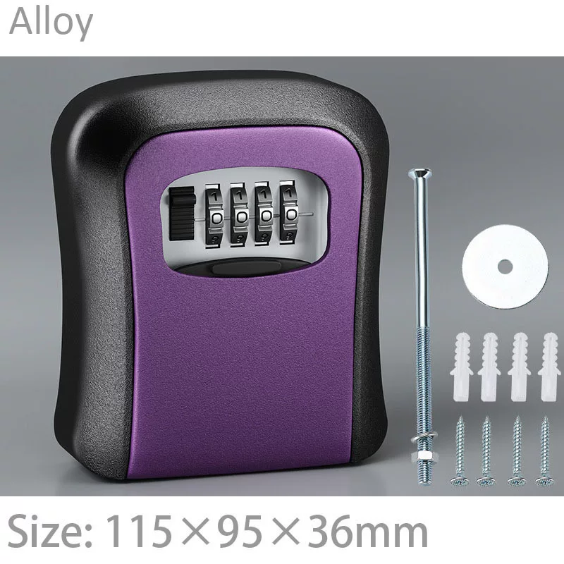 Home decoration key box password wall-mounted household door peephole non-drilling key box, temporary key box for construction site