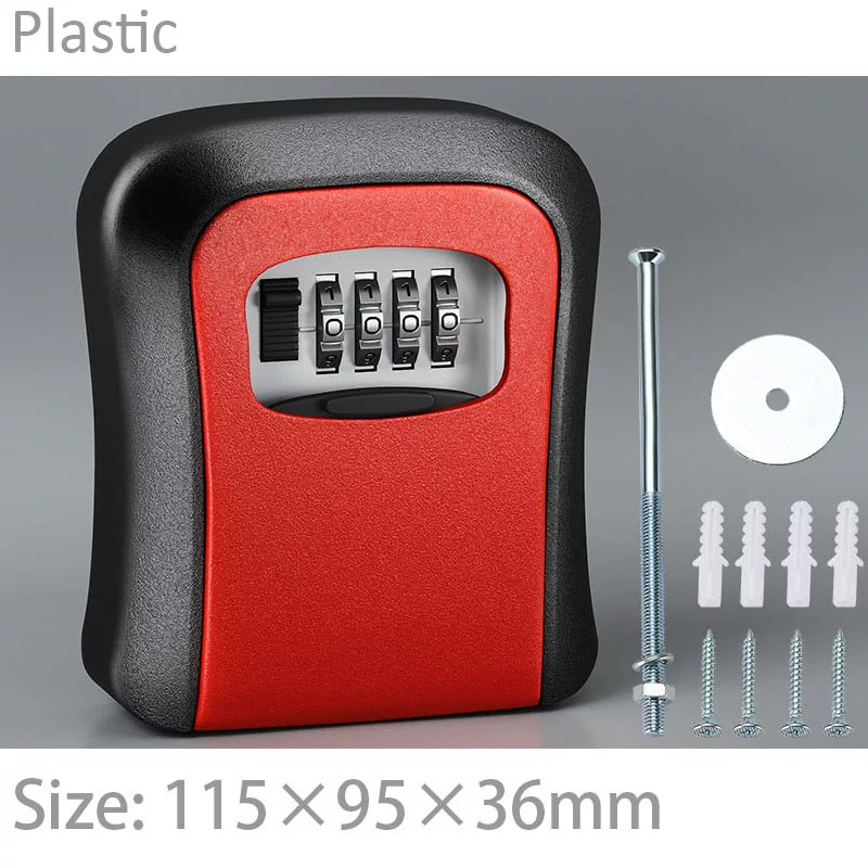 Home decoration key box password wall-mounted household door peephole non-drilling key box, temporary key box for construction site