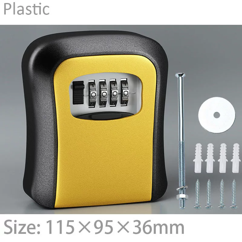 Home decoration key box password wall-mounted household door peephole non-drilling key box, temporary key box for construction site