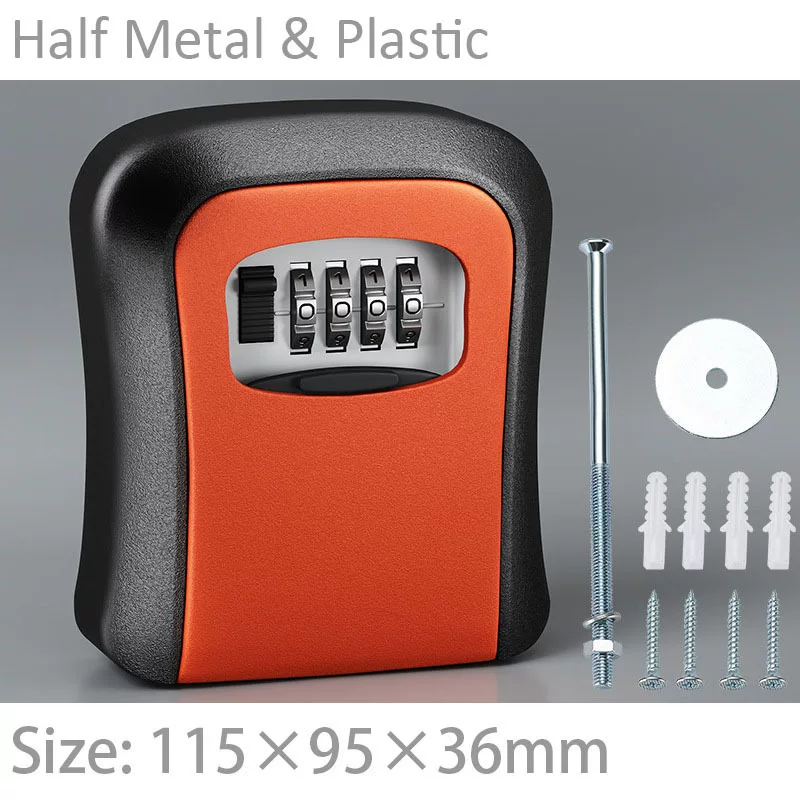 Home decoration key box password wall-mounted household door peephole non-drilling key box, temporary key box for construction site