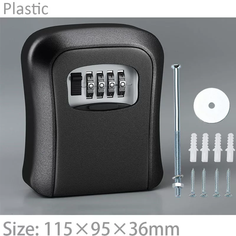 Home decoration key box password wall-mounted household door peephole non-drilling key box, temporary key box for construction site