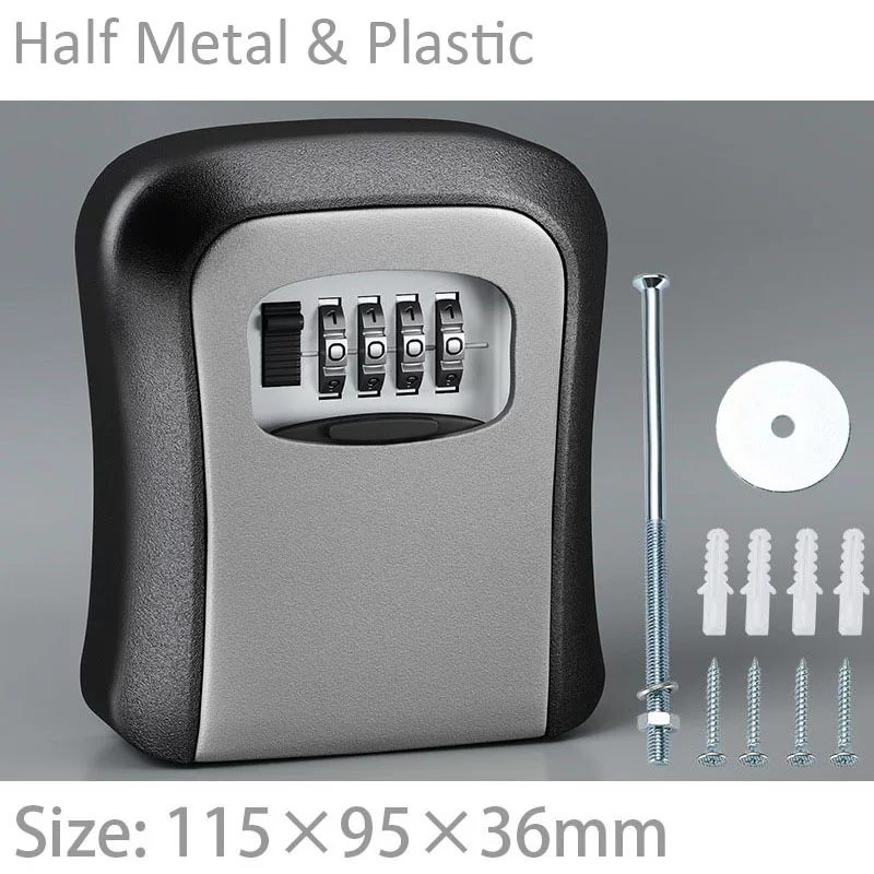 Home decoration key box password wall-mounted household door peephole non-drilling key box, temporary key box for construction site