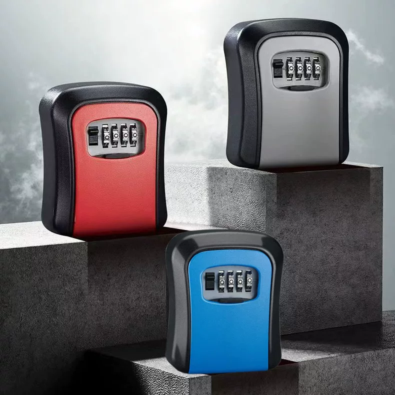 Home decoration key box password wall-mounted household door peephole non-drilling key box, temporary key box for construction site