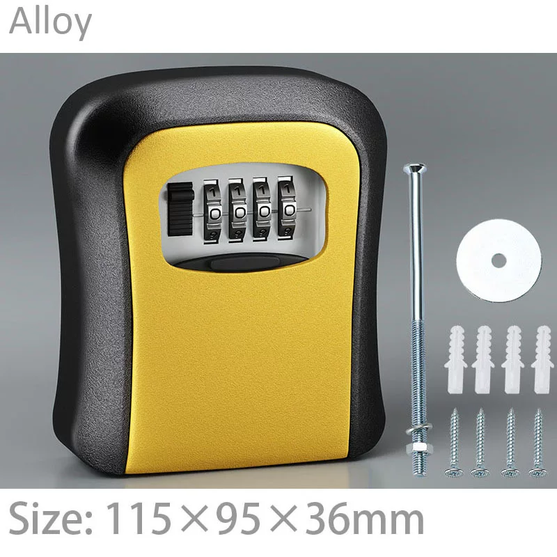 Home decoration key box password wall-mounted household door peephole non-drilling key box, temporary key box for construction site