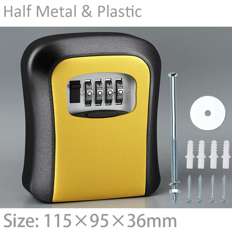 Home decoration key box password wall-mounted household door peephole non-drilling key box, temporary key box for construction site