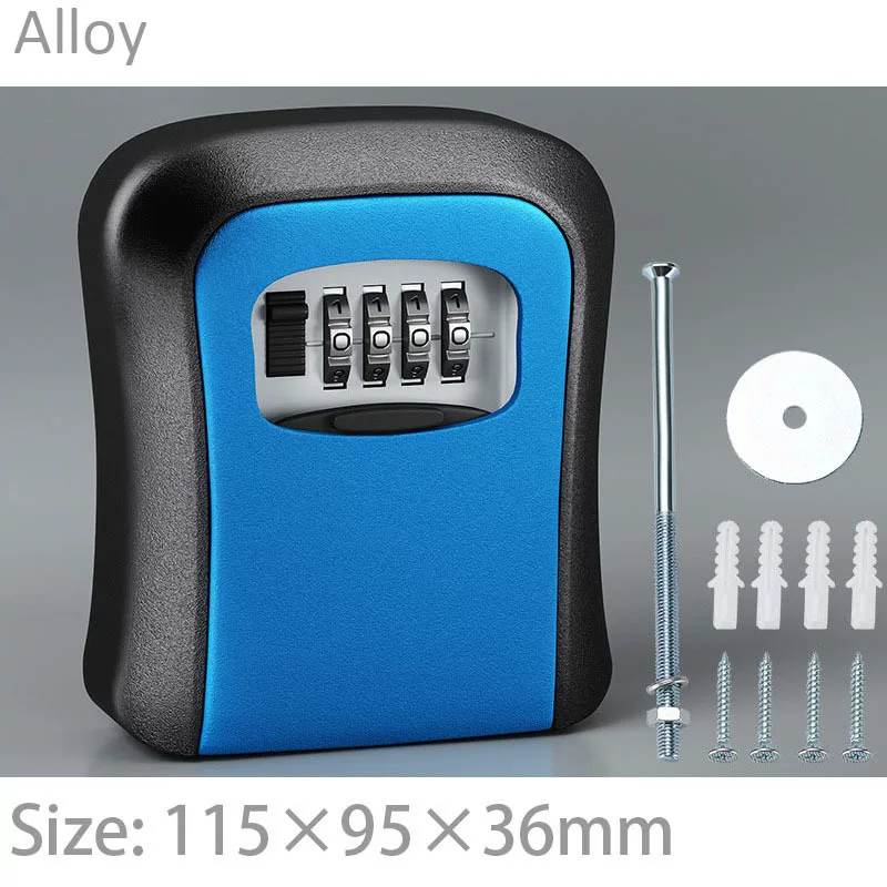 Home decoration key box password wall-mounted household door peephole non-drilling key box, temporary key box for construction site