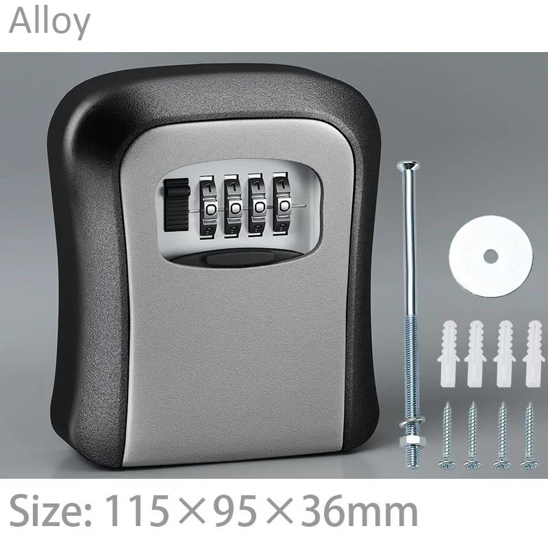 Home decoration key box password wall-mounted household door peephole non-drilling key box, temporary key box for construction site