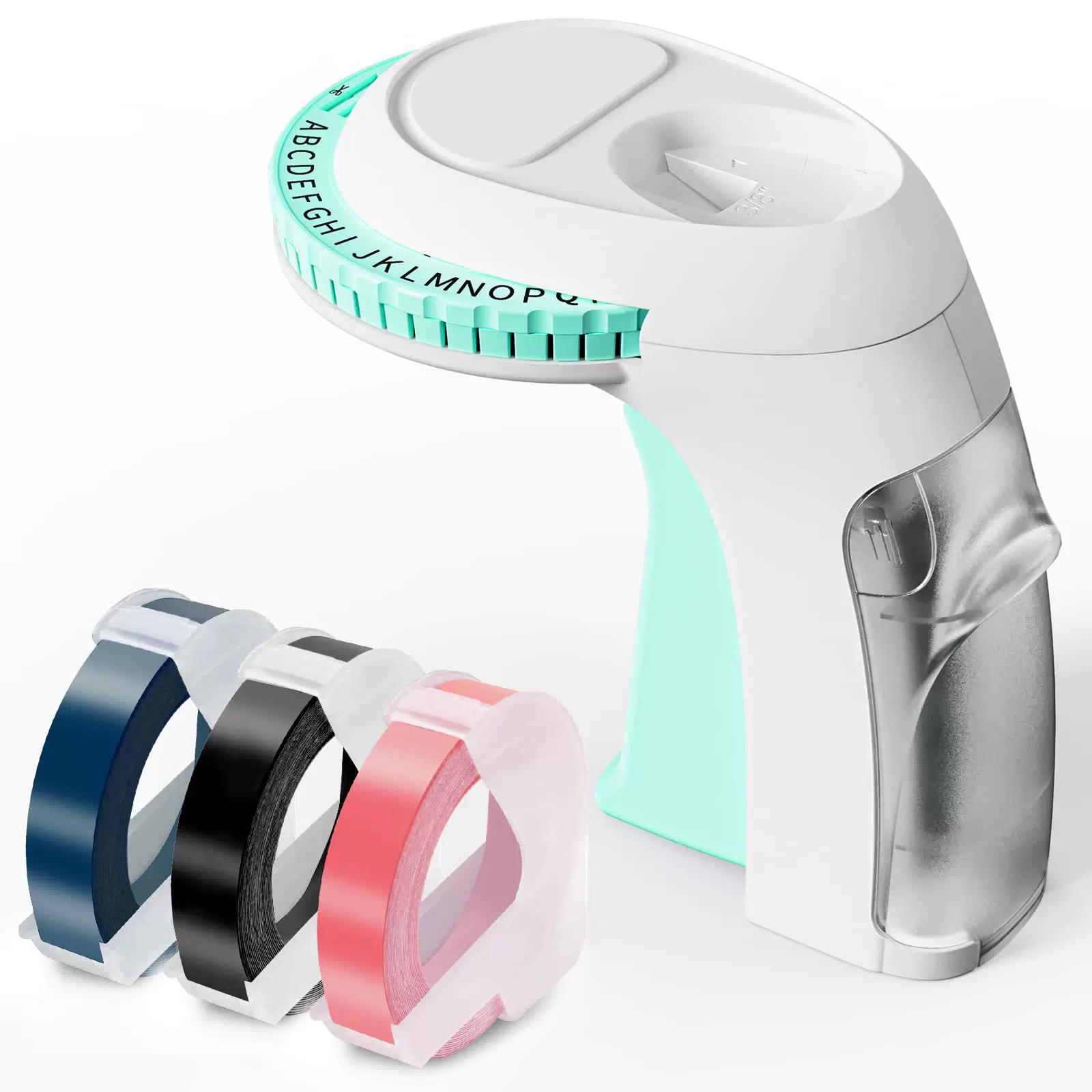 phomemo E975 portable label printer - Home handheld press-type plastic embossed ribbon label printer