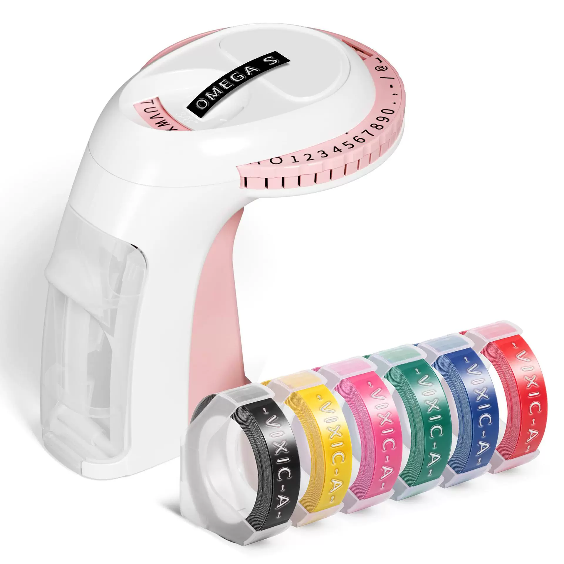 phomemo E975 portable label printer - Home handheld press-type plastic embossed ribbon label printer