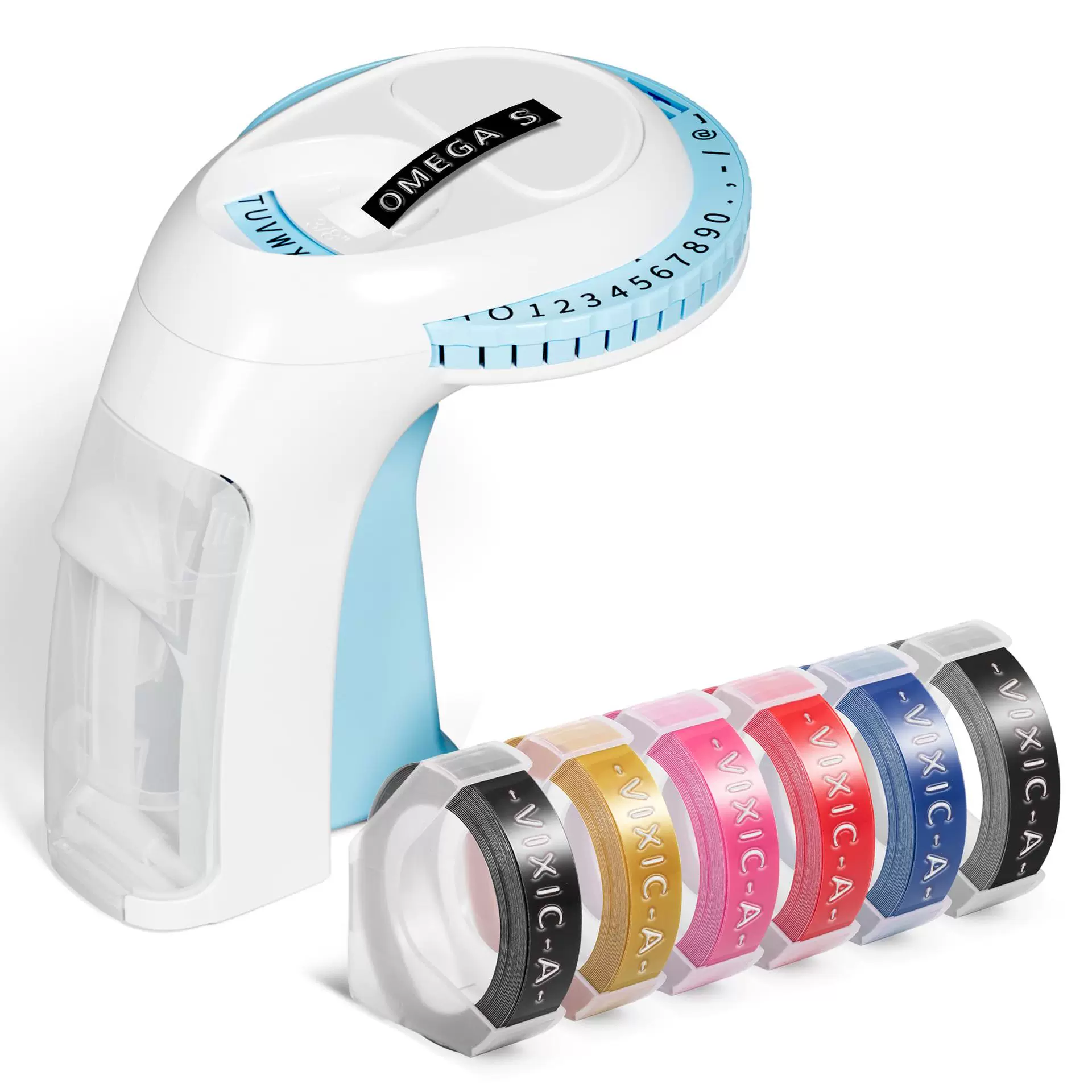 phomemo E975 portable label printer - Home handheld press-type plastic embossed ribbon label printer