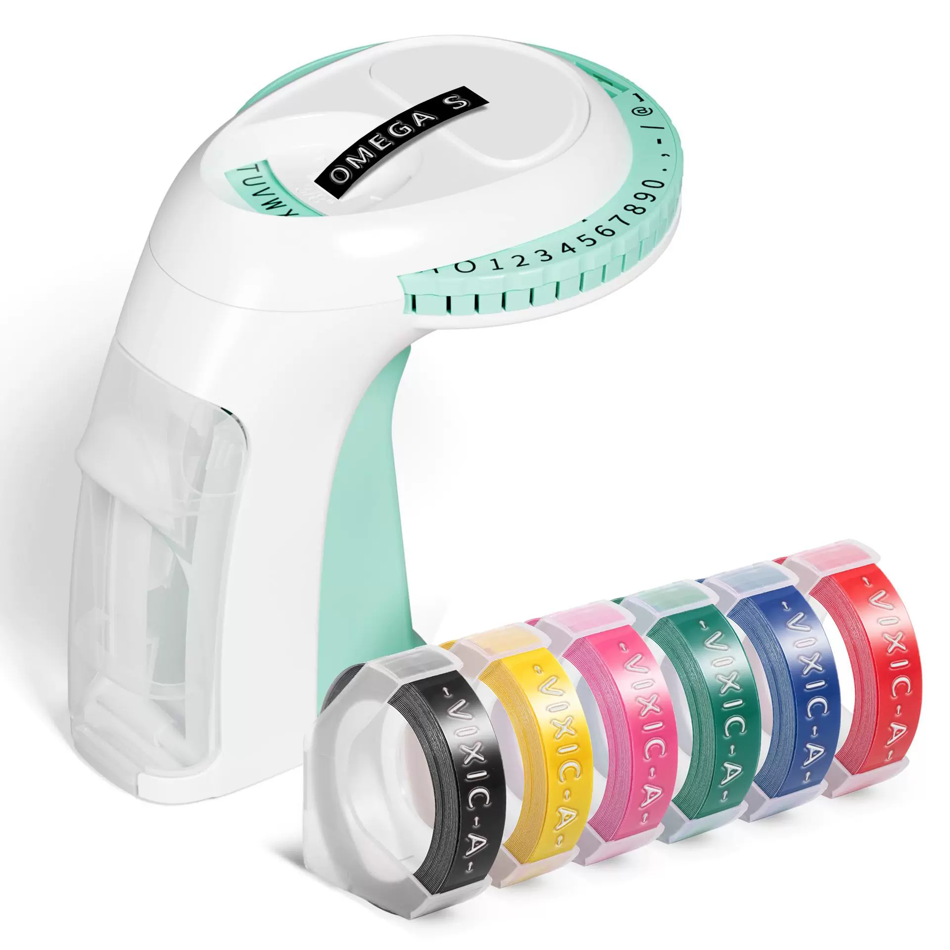 phomemo E975 portable label printer - Home handheld press-type plastic embossed ribbon label printer