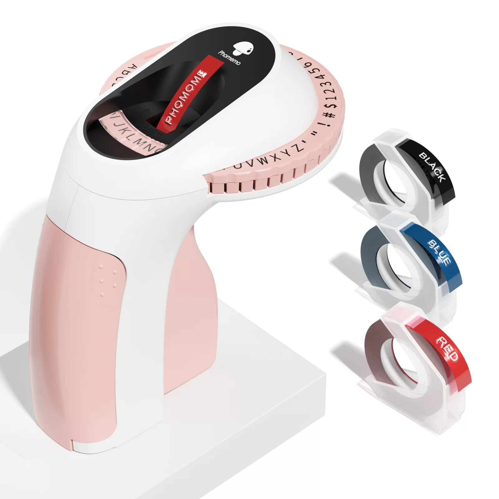 phomemo E975 portable label printer - Home handheld press-type plastic embossed ribbon label printer