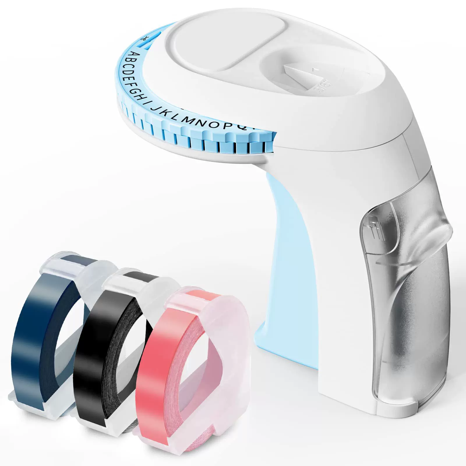 phomemo E975 portable label printer - Home handheld press-type plastic embossed ribbon label printer