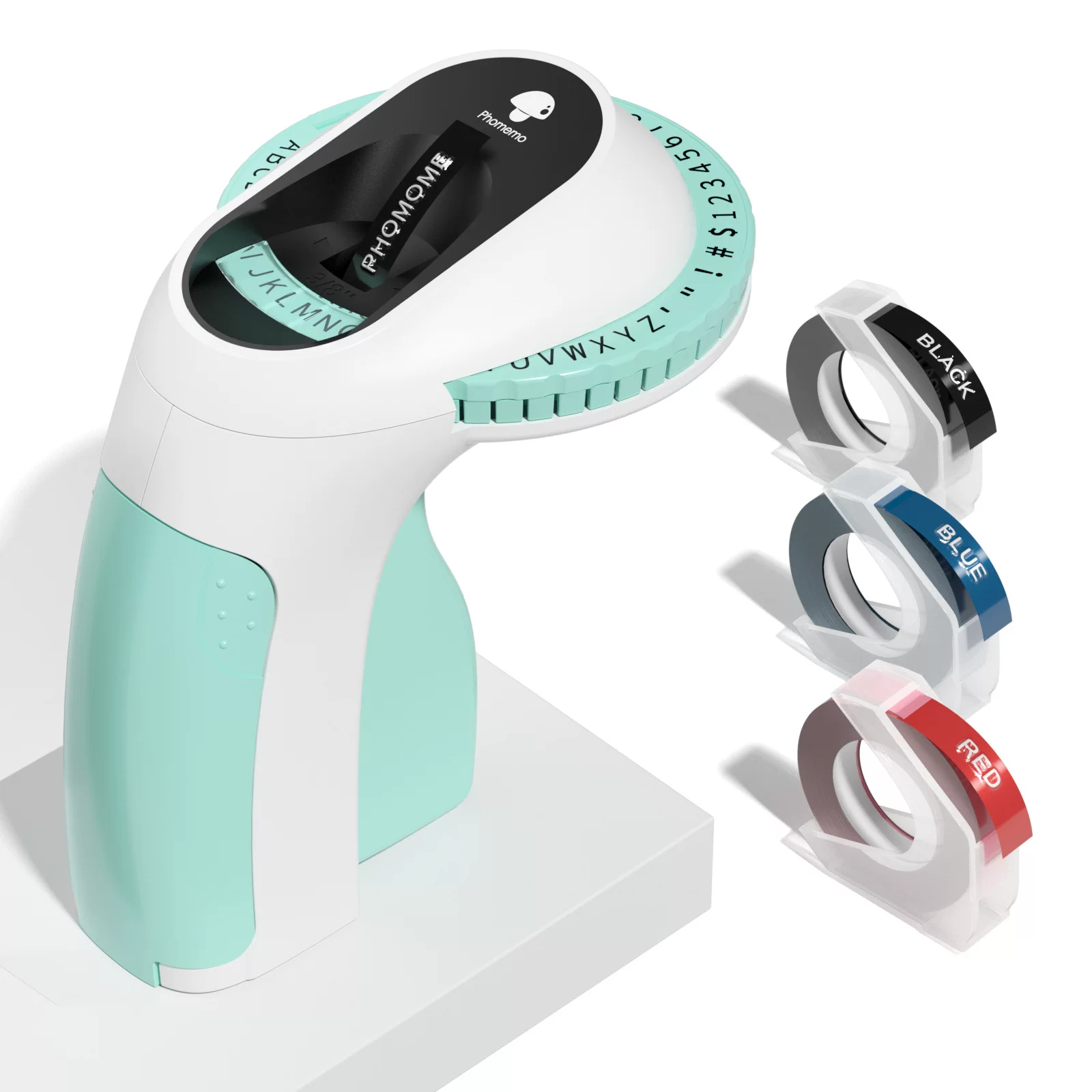 phomemo E975 portable label printer - Home handheld press-type plastic embossed ribbon label printer