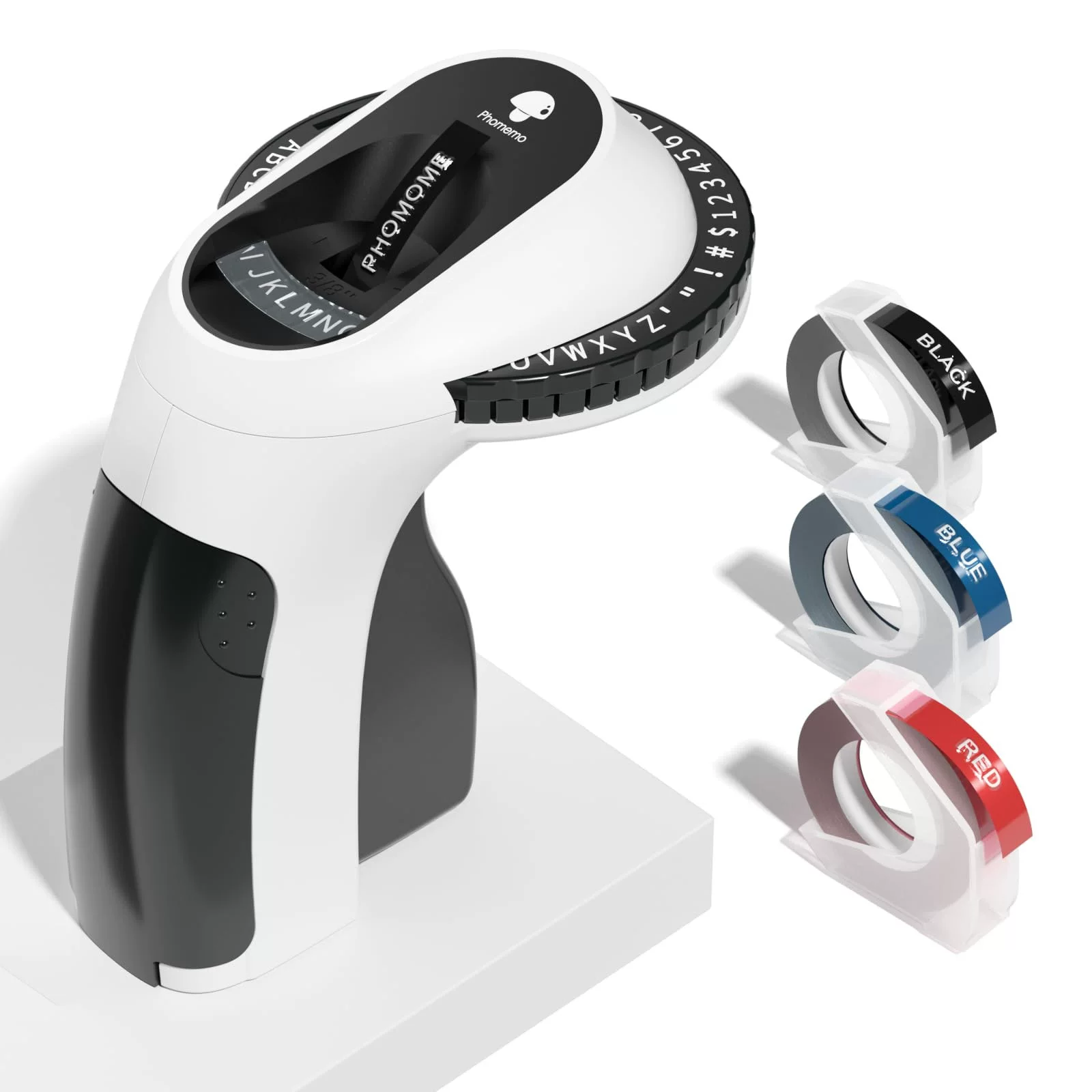 phomemo E975 portable label printer - Home handheld press-type plastic embossed ribbon label printer
