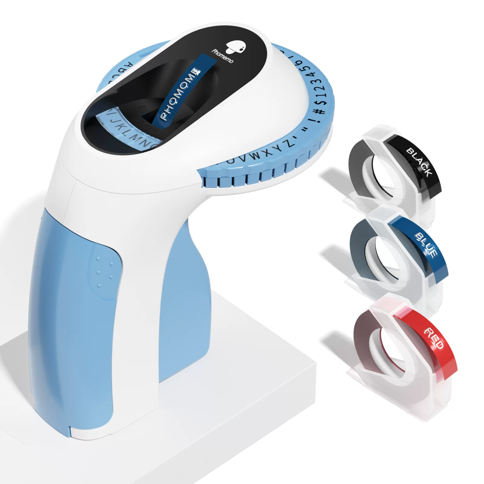 phomemo E975 portable label printer - Home handheld press-type plastic embossed ribbon label printer