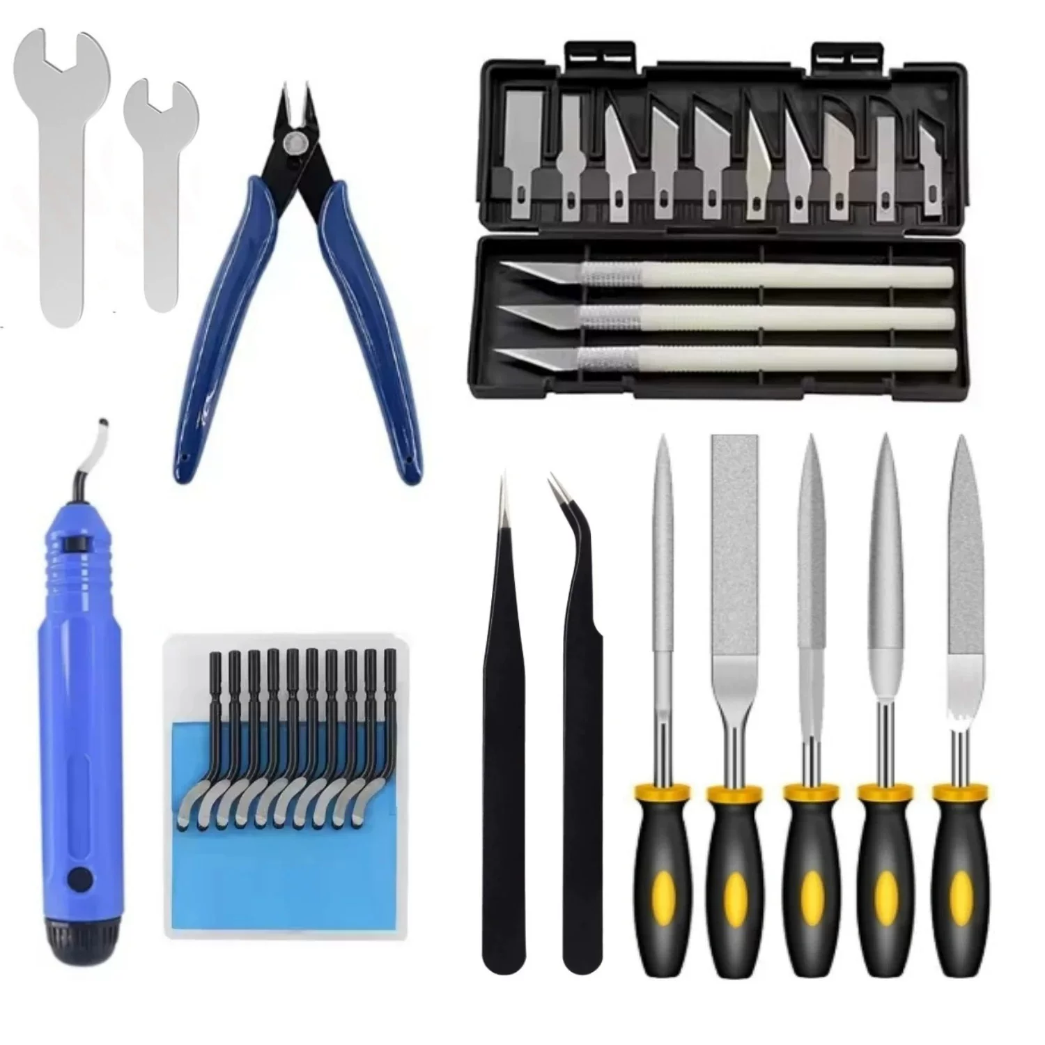 A cross-border best-selling 59-piece bagged 3D printing accessory cleaning, assembly, disassembly, fine processing, wire cutting set