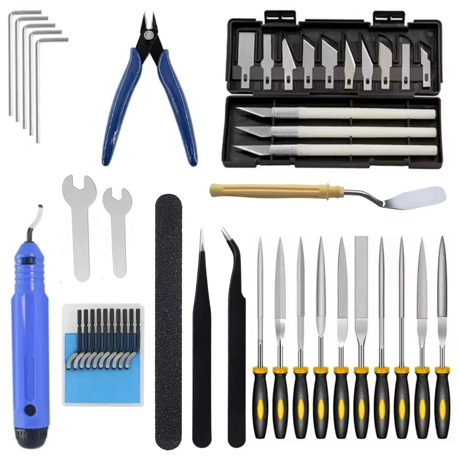 A cross-border best-selling 59-piece bagged 3D printing accessory cleaning, assembly, disassembly, fine processing, wire cutting set