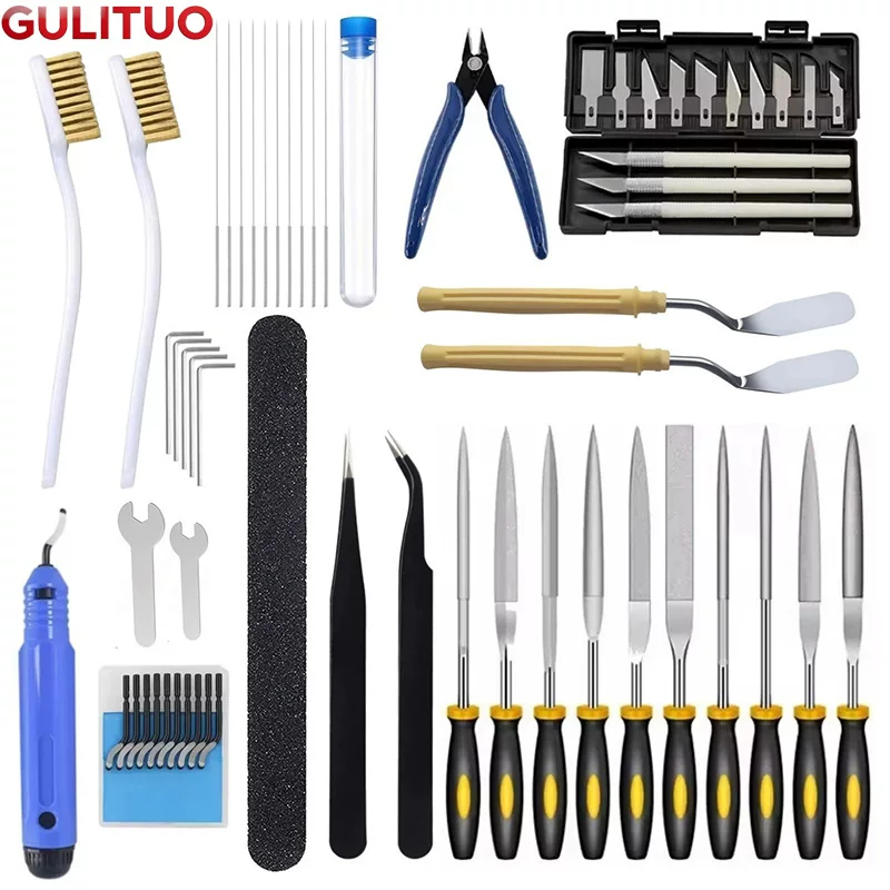 A cross-border best-selling 59-piece bagged 3D printing accessory cleaning, assembly, disassembly, fine processing, wire cutting set