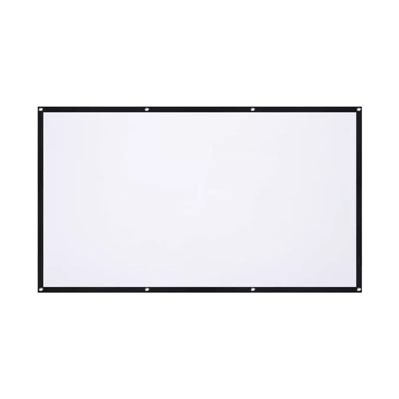 Projection polyester simple folding soft screen, 100-inch and 120-inch outdoor portable high-definition projector screen with hook