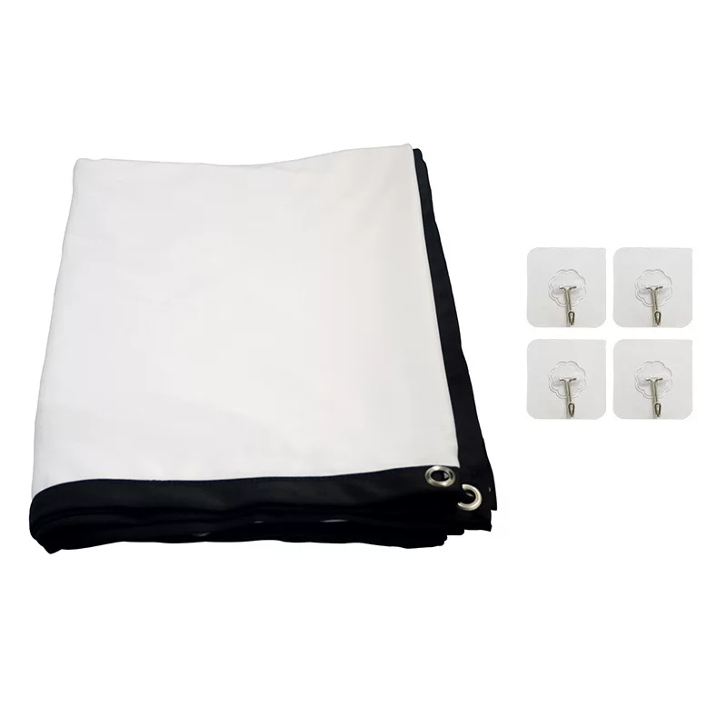 Simple folding polyester soft screen projector, 60-100-inch outdoor camping movie high-definition projector screen for home use