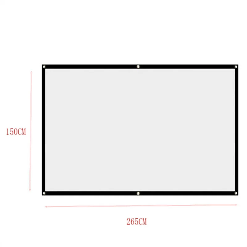 Simple and portable polyester projector outdoor movie projection screen for watching movies