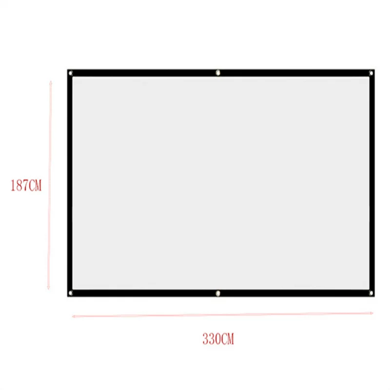 Simple and portable polyester projector outdoor movie projection screen for watching movies