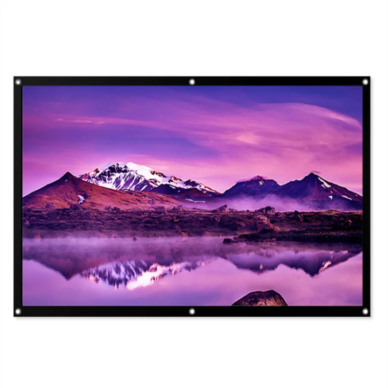 Simple and portable polyester projector outdoor movie projection screen for watching movies