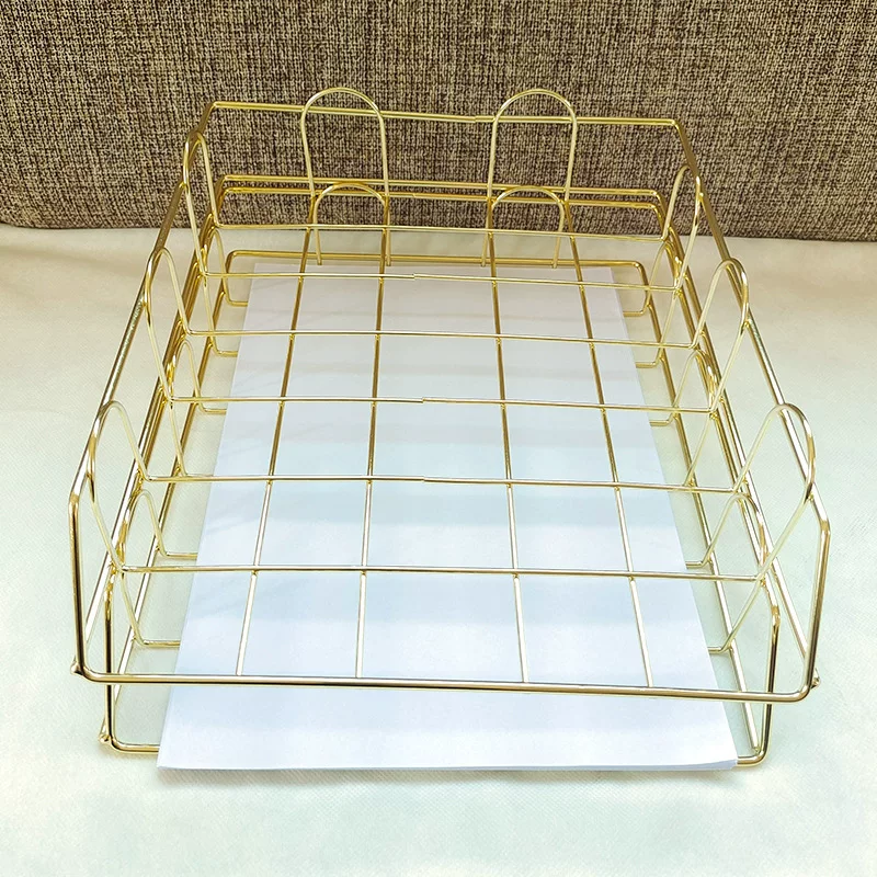 Nordic-style ironwork document baskets, creative storage racks, document trays, desktop home storage and organization racks, wholesale from manufacturers