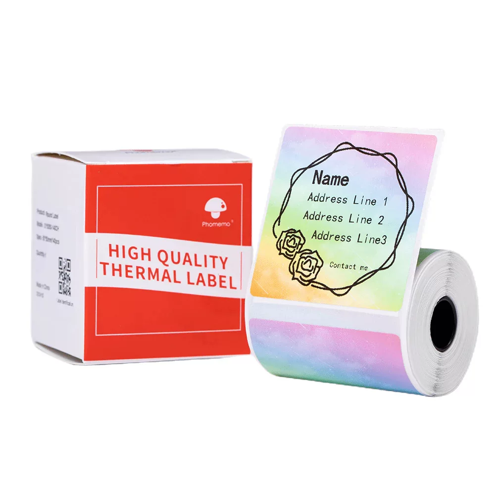 phomemo M110 self-adhesive price tag printing paper, jewelry and clothing tag paper, three-proof thermal label paper