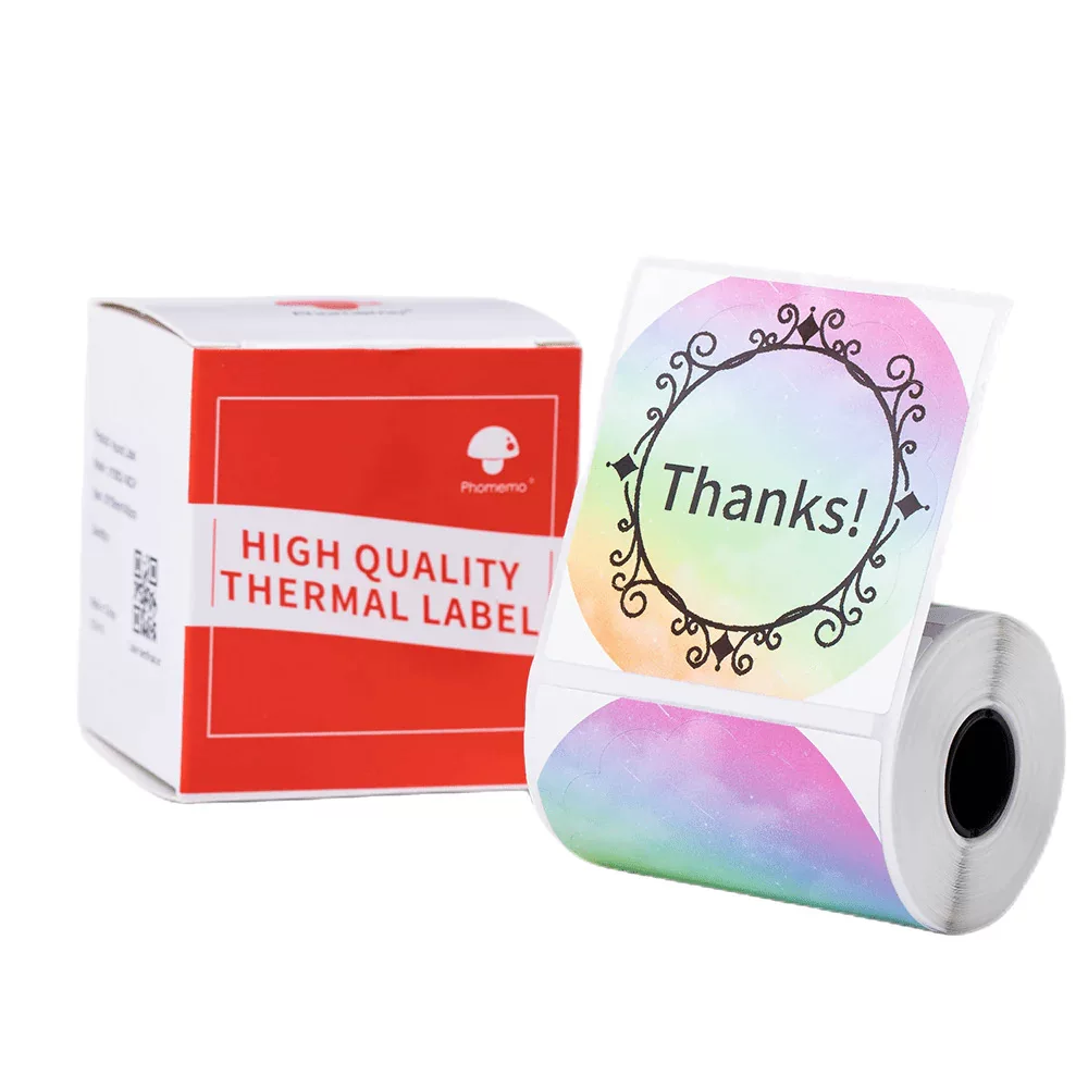 phomemo M110 self-adhesive price tag printing paper, jewelry and clothing tag paper, three-proof thermal label paper