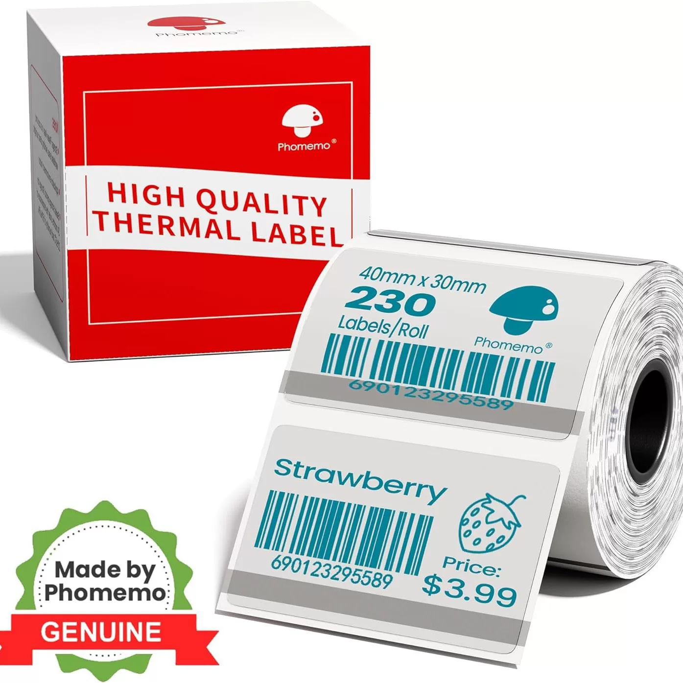 phomemo M110 self-adhesive price tag printing paper, jewelry and clothing tag paper, three-proof thermal label paper