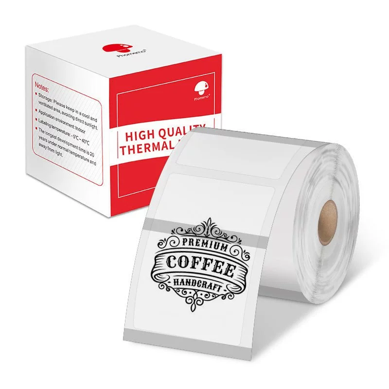 phomemo M110 self-adhesive price tag printing paper, jewelry and clothing tag paper, three-proof thermal label paper