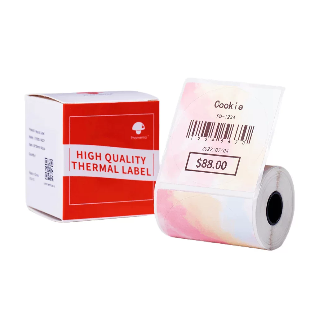 phomemo M110 self-adhesive price tag printing paper, jewelry and clothing tag paper, three-proof thermal label paper