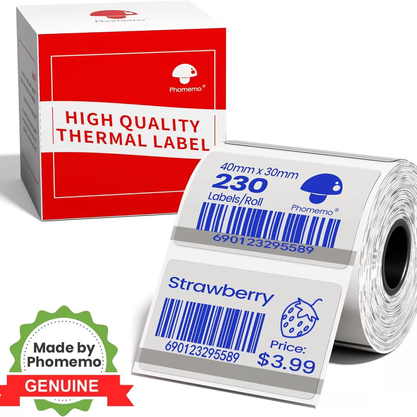phomemo M110 self-adhesive price tag printing paper, jewelry and clothing tag paper, three-proof thermal label paper