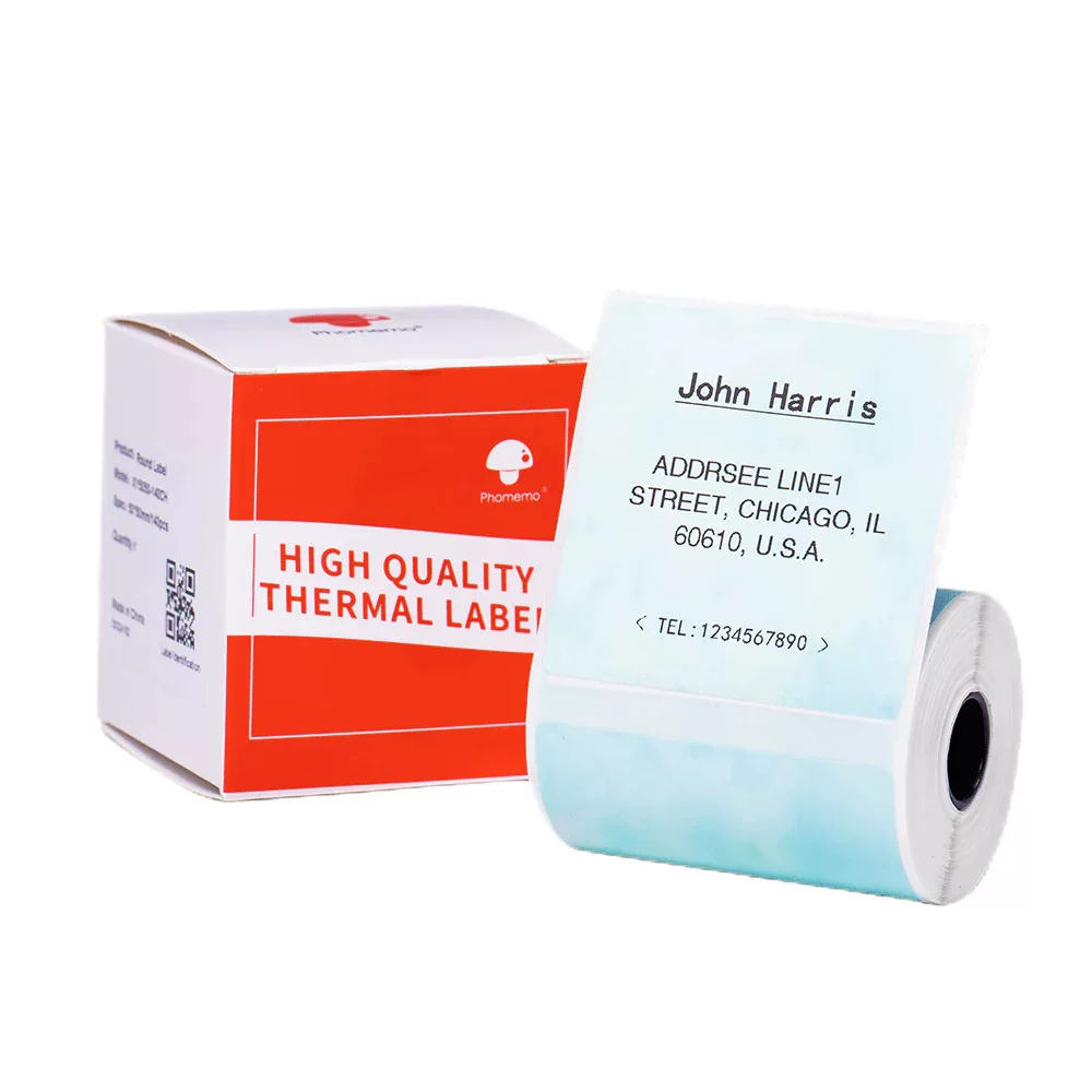 phomemo M110 self-adhesive price tag printing paper, jewelry and clothing tag paper, three-proof thermal label paper
