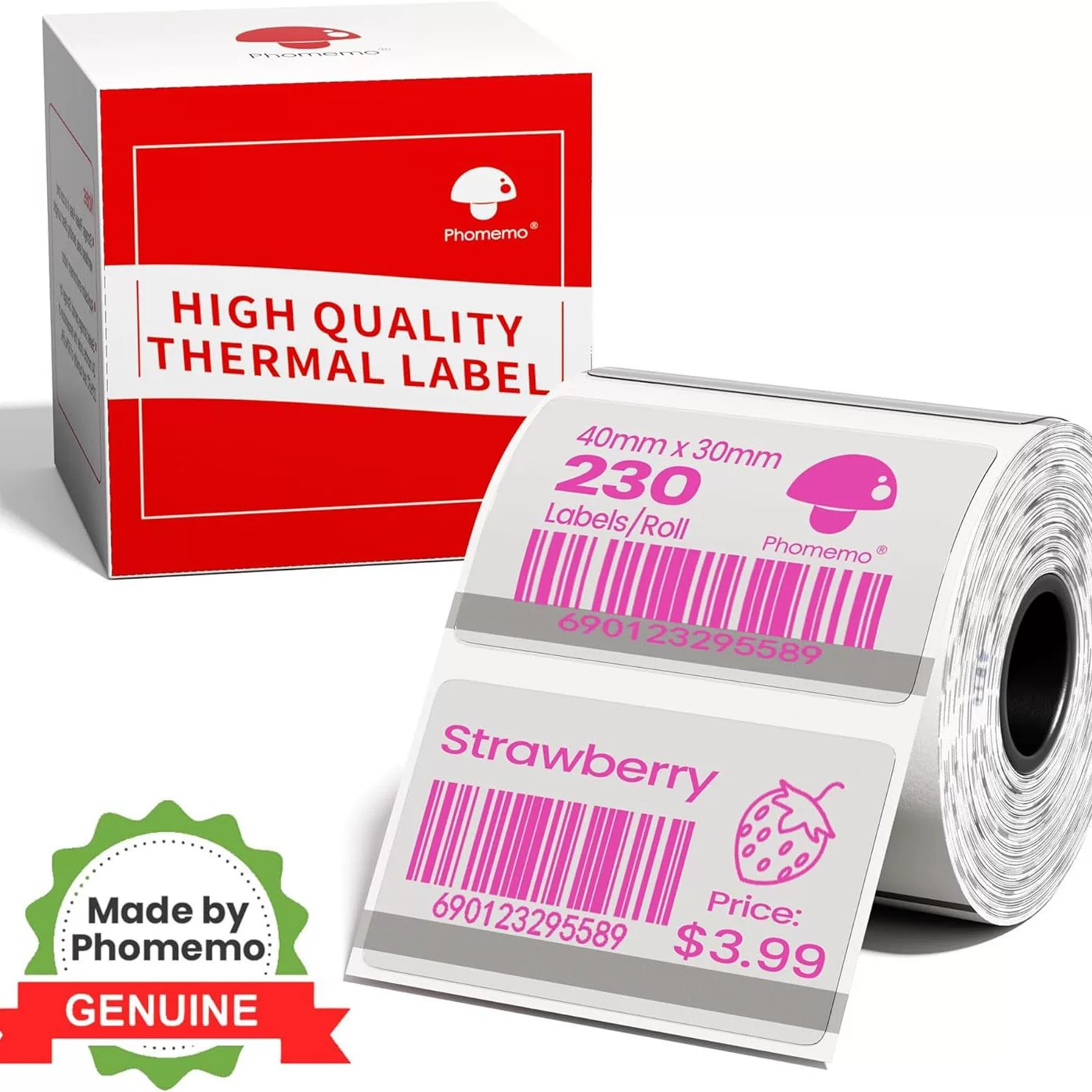 phomemo M110 self-adhesive price tag printing paper, jewelry and clothing tag paper, three-proof thermal label paper