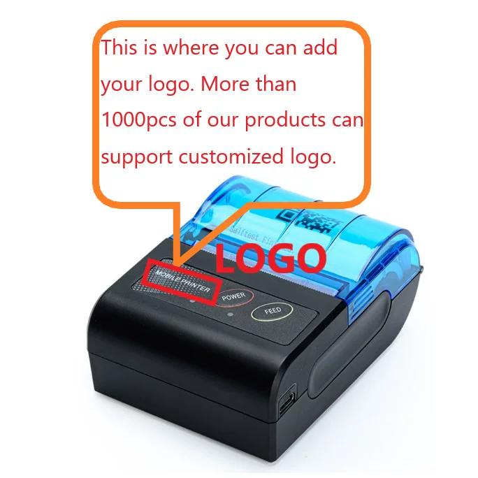 58mm portable thermal printer, supermarket Bluetooth, specialty store, mobile cash register receipt machine, handheld for order issuance and printing