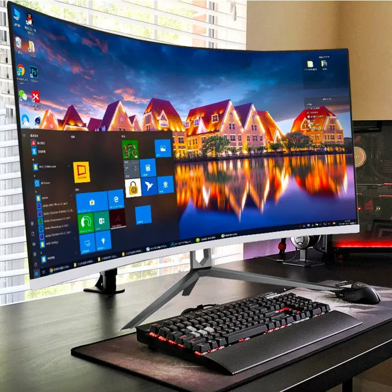 32-inch curved computer, 165 e-sports games, 2K LCD, 34 monitor, 27 desktop 144HZ ribbon-shaped screen, 24